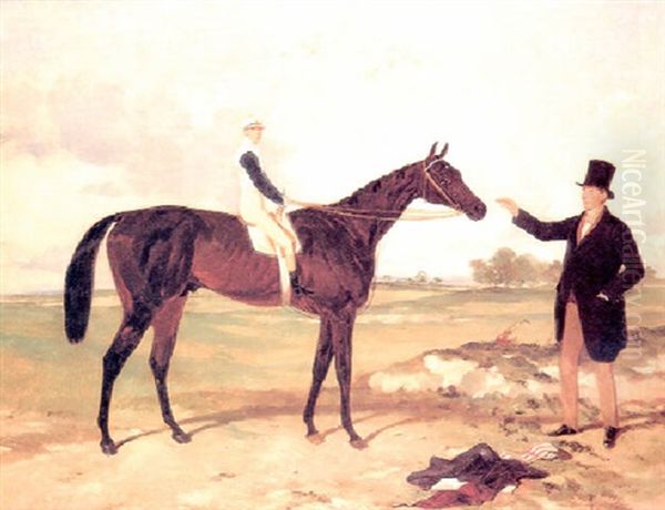 Jockey Con Caballero Oil Painting by Harry Hall