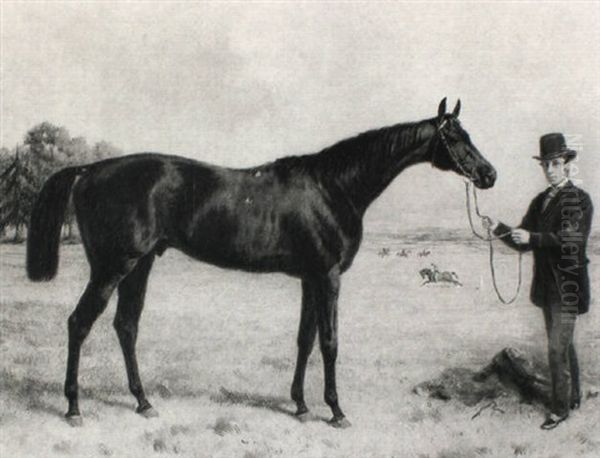 Count Lagrange's 'gladiateur', Winner Of The Triple Crown 1865 Oil Painting by Harry Hall