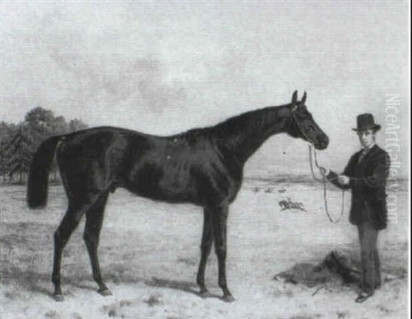 Gladiateur And His Owner, Count Frederic De Lagrange Oil Painting by Harry Hall