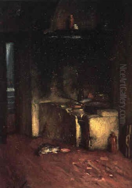 The Cheese Kitchen, Pollig Monastery Oil Painting by Lindsay Bernard Hall