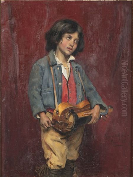 Boy Oil Painting by Richard Hall