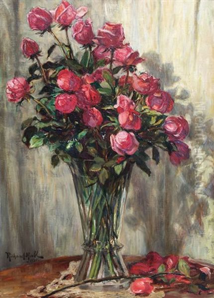 Rosas Rojas Oil Painting by Richard Hall