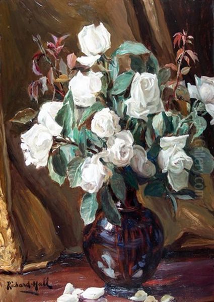 Rosas Blancas Oil Painting by Richard Hall