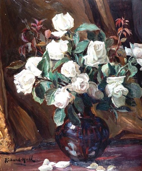 Rosas Blancas Oil Painting by Richard Hall