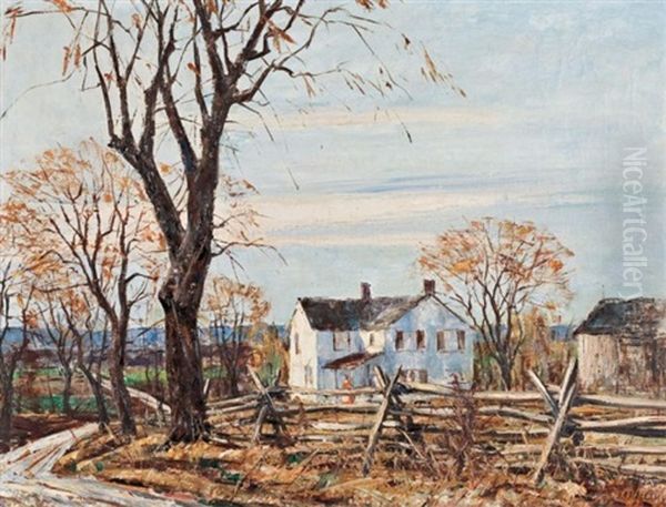 Autumn Side Road by Joseph Sydney Hallam