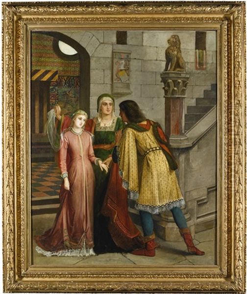 The Secret Meeting Of Romeo And Juliet Oil Painting by Charles Edward Halle