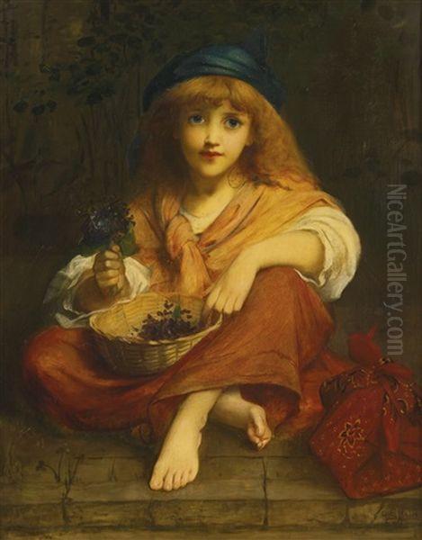 The Flower Girl Oil Painting by Charles Edward Halle