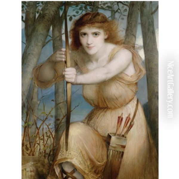 The Archer Oil Painting by Charles Edward Halle