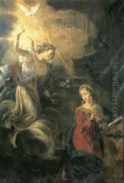 The Annunciation Oil Painting by Noel Halle