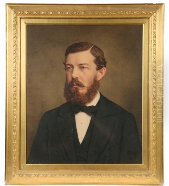 Bust Portrait Of A Distinguished Bearded Gentleman Oil Painting by Samuel Baruch Halle