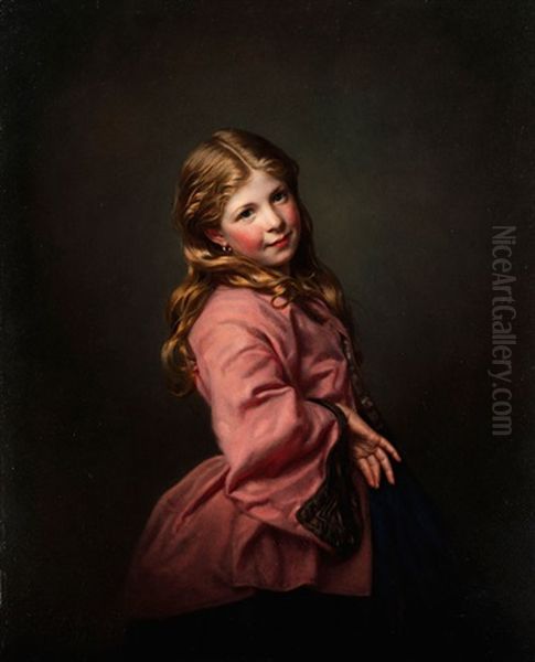 Das Kleine, Kokette Madchen Oil Painting by Samuel Baruch Halle