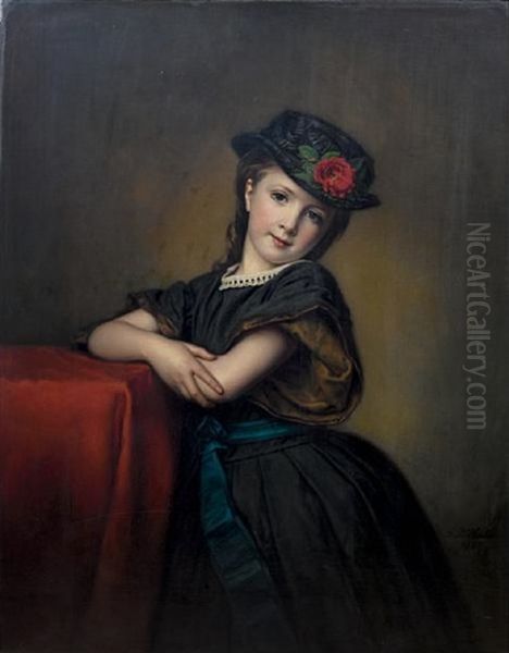 The New Bonnet Oil Painting by Samuel Baruch Halle