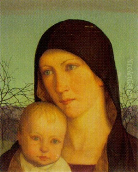 Madonna Mit Kind Oil Painting by Wilhelm Haller