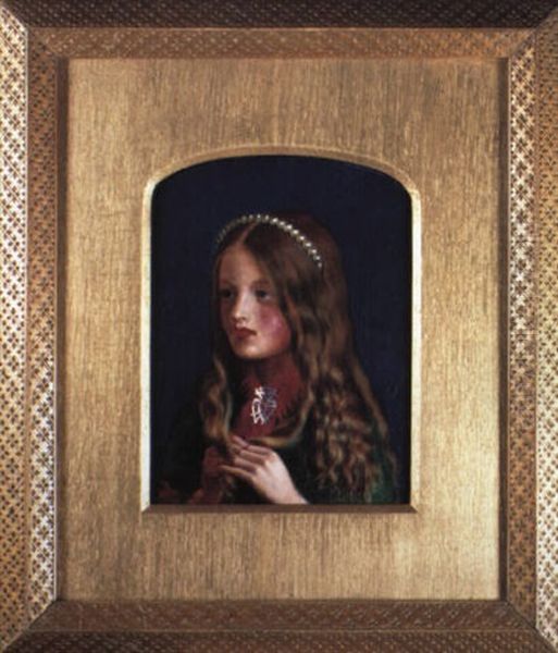 Portrait Of A Young Girl Oil Painting by Michael Frederick Halliday