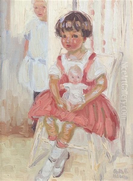 Girls Oil Painting by Ruth Mary Hallock