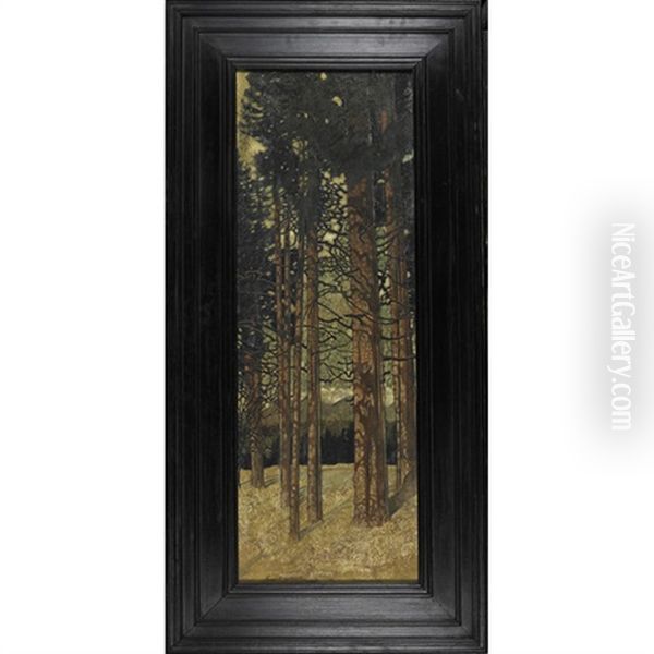 Forest Landscape Oil Painting by George Hawley Hallowell