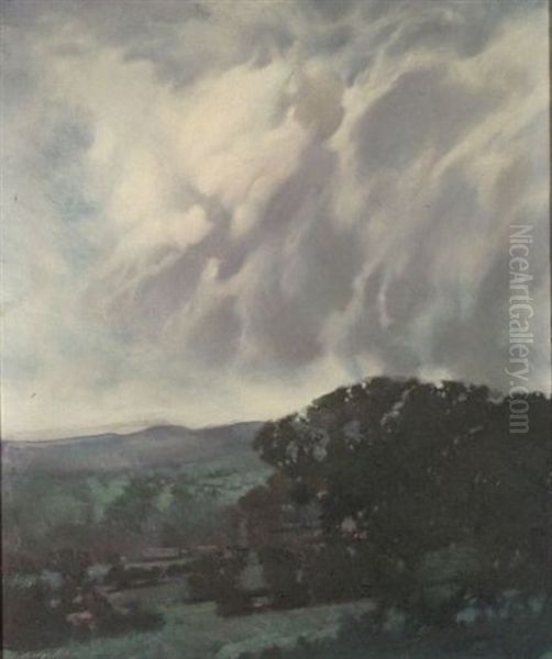 The Valley Below Oil Painting by George Hawley Hallowell