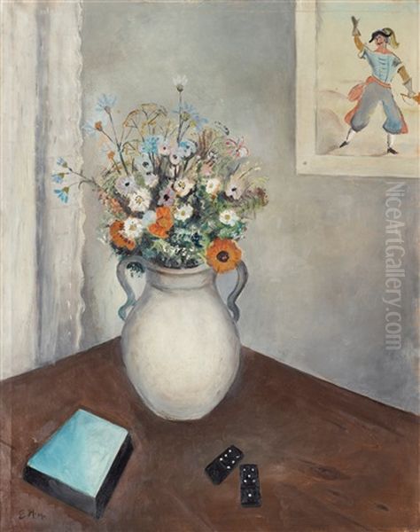 Angsblommor Oil Painting by Eric C. Hallstroem