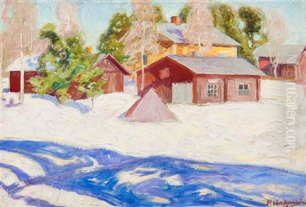 Wintry Sun Oil Painting by Pekka Halonen