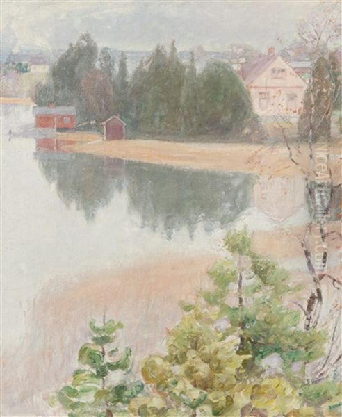 View From Halosenniemi Oil Painting by Pekka Halonen