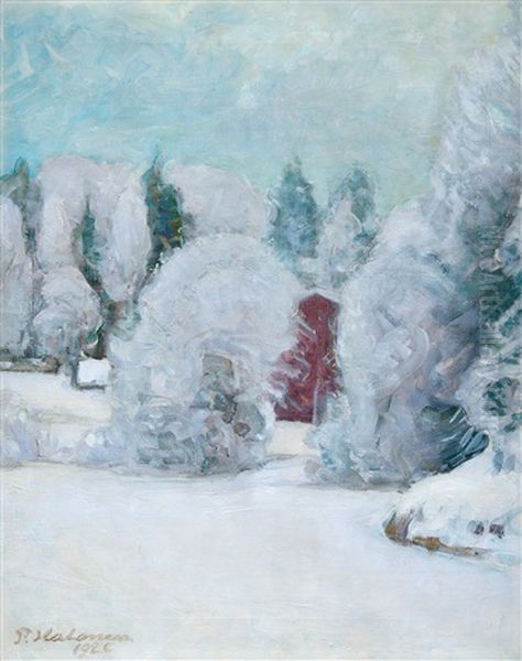 Winter Motif Oil Painting by Pekka Halonen