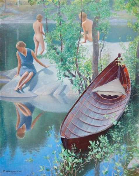 Summer Idyll Oil Painting by Pekka Halonen