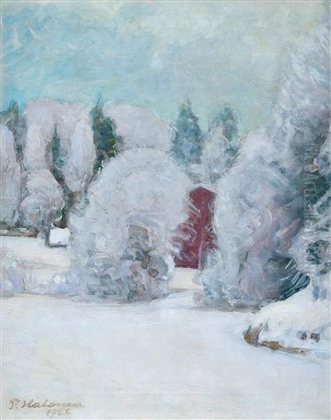 Winter Motif Oil Painting by Pekka Halonen