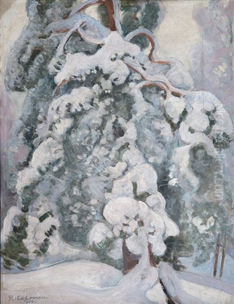 Snowy Pine-tree by Pekka Halonen