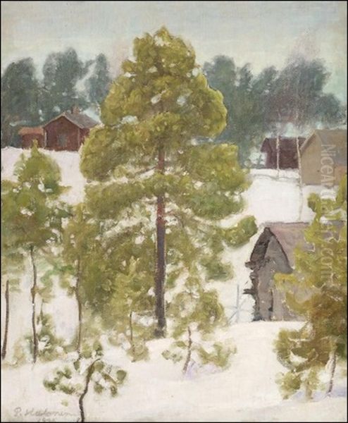 Talvipaiva Oil Painting by Pekka Halonen