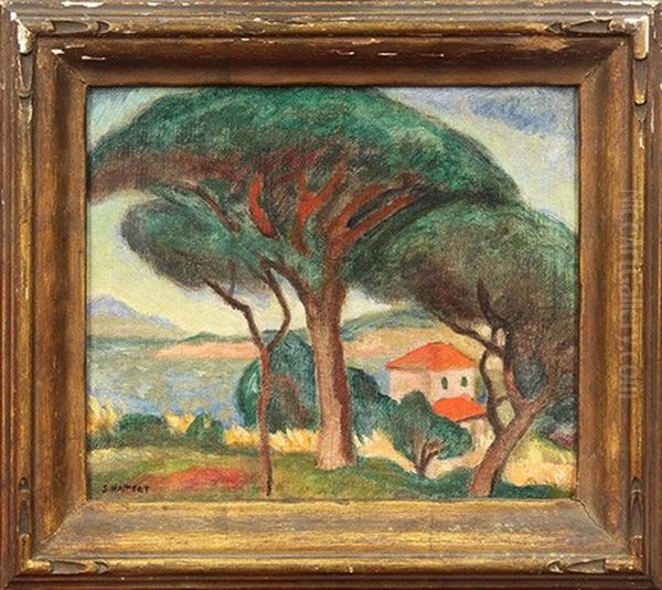 Provencal Landscape Oil Painting by Samuel Halpert