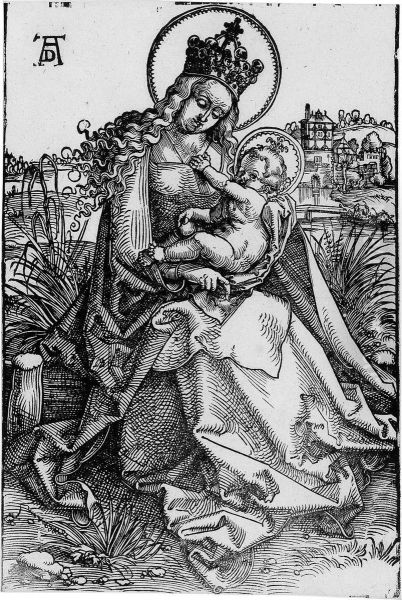 Maria Mit Dem Kind Auf Der Rasenbank Oil Painting by Hans Baldung Grien