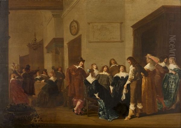 Elegante Compagnie Dans Un Interieur Oil Painting by Dirck Hals