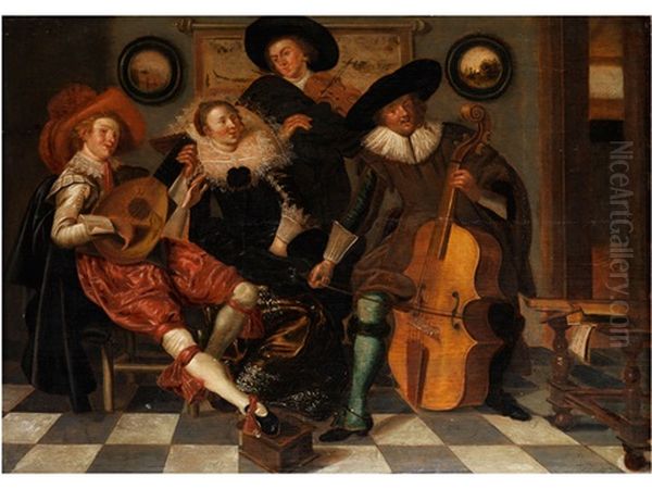 Das Hauskonzert Oil Painting by Dirck Hals