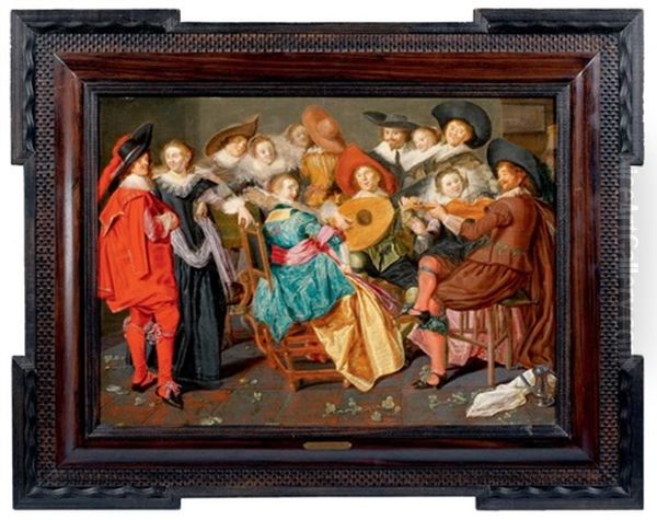 Assemblee De Personnages Dans Un Interieur Oil Painting by Dirck Hals