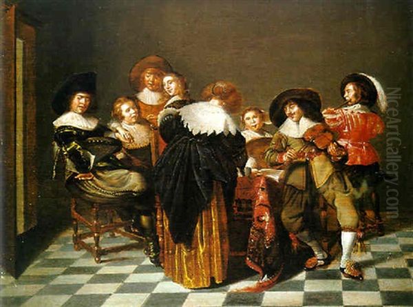 Le Concert Galant Oil Painting by Dirck Hals