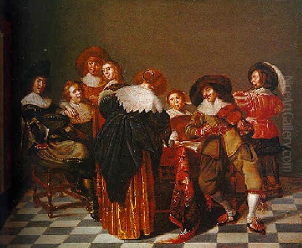 Le Concert Galant Oil Painting by Dirck Hals