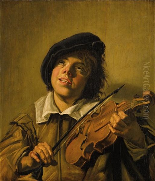 Ein Junger Geigenspieler Oil Painting by Frans Hals