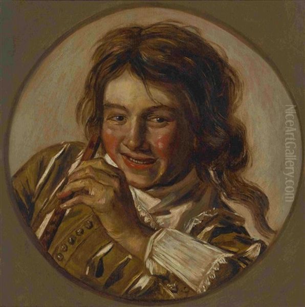 Ein Junger Flotenspieler Oil Painting by Frans Hals