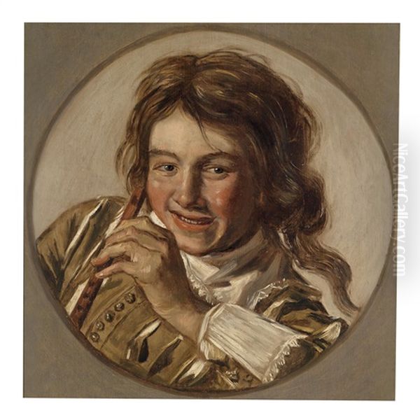 Ein Junger Flotenspieler Oil Painting by Frans Hals