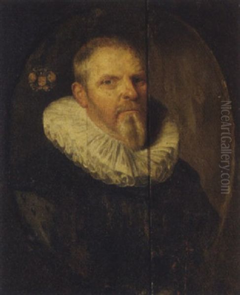 Portrait Of A Gentleman In A Ruff Oil Painting by Frans Hals