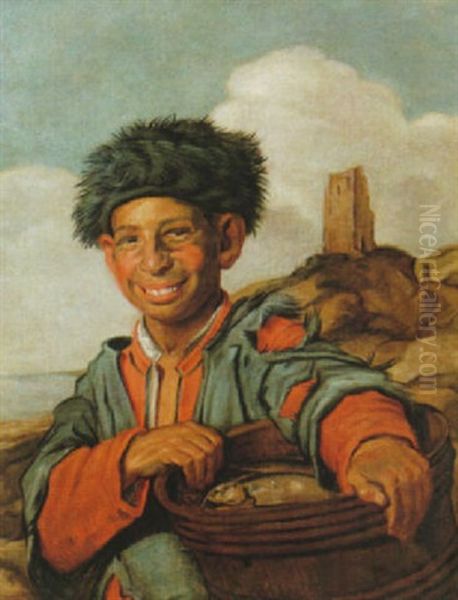 Fiskargosse Med Trakarl Oil Painting by Frans Hals