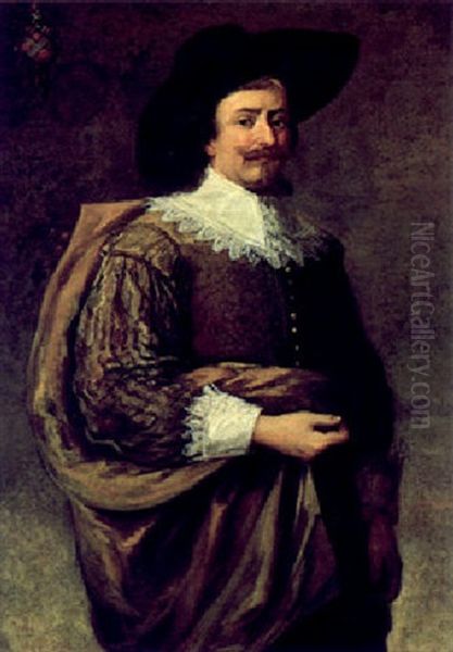 Bildnis Eines Vornehmen Herrn Mit Spitzenkragen Oil Painting by Frans Hals