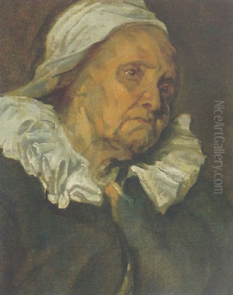 Head Of An Old Woman Oil Painting by Frans Hals