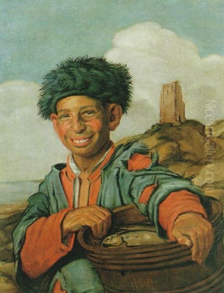 Fiskargosse Med Trakarl Oil Painting by Frans Hals