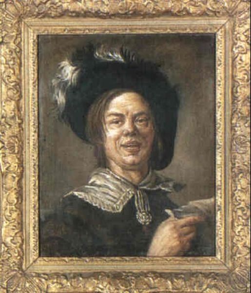 Portrait Of A Man Holding A Sheet Of Music Oil Painting by Frans Hals