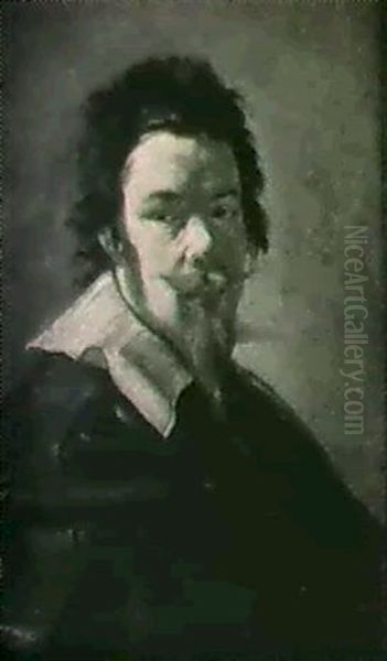 Portratt Av Okand Man Oil Painting by Frans Hals