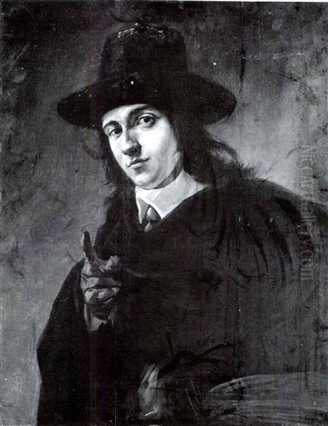 Portrait Of A Young Man Dressed In Black Oil Painting by Frans Hals