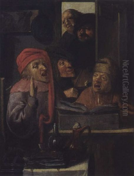 Les Chanteurs Oil Painting by Harmen Hals