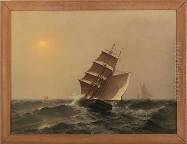 Sailing Into The Sun Oil Painting by William Formby Halsall