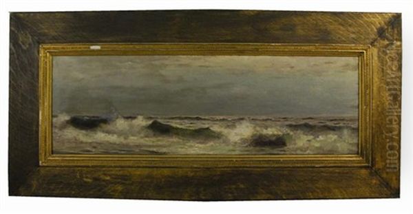 Crashing Waves Oil Painting by William Formby Halsall